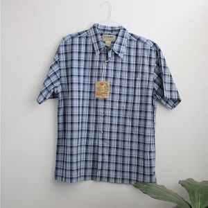 NWT Expeditions Blue Button Down Sz: L